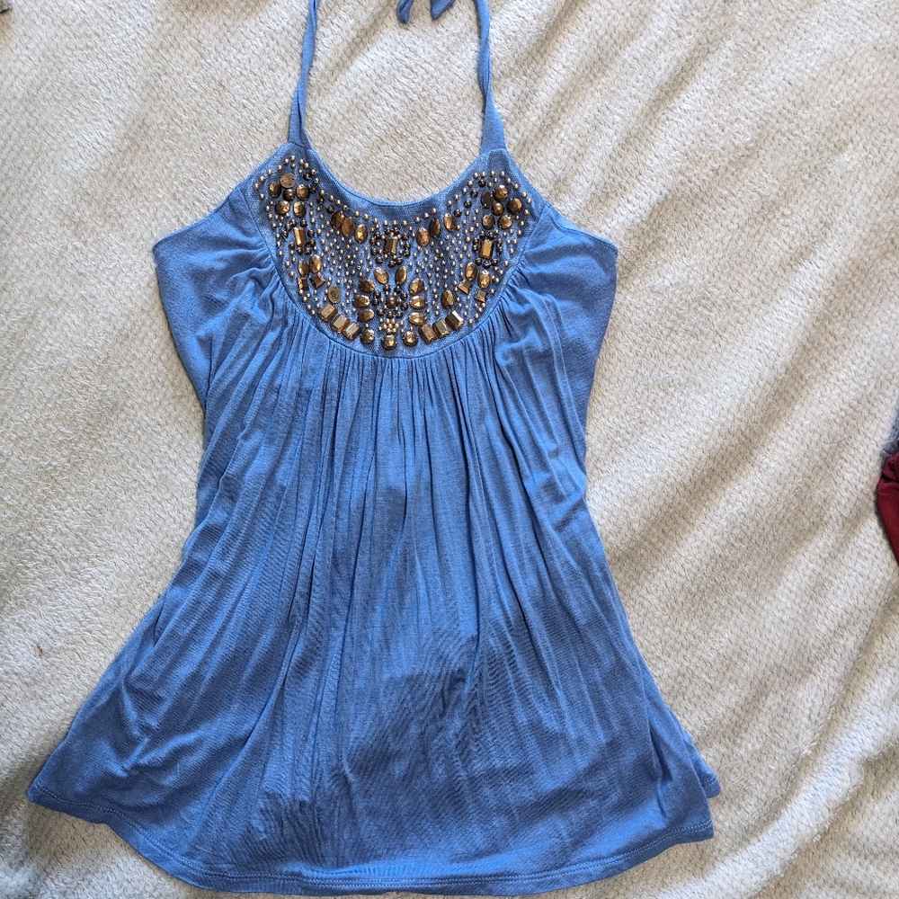 BCX small blue halter top